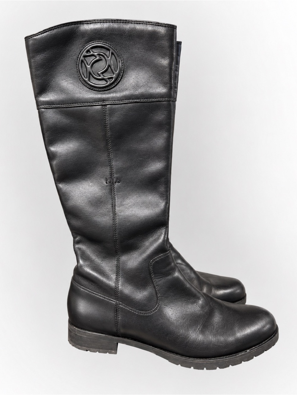 Rockport Black Leather Knee High Riding Boots Women’s 9W Wide Comfort